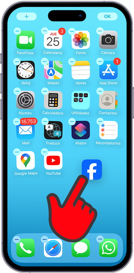 Mover aplicación en iPhone