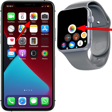 Aplicación Fotos iPhone Watch