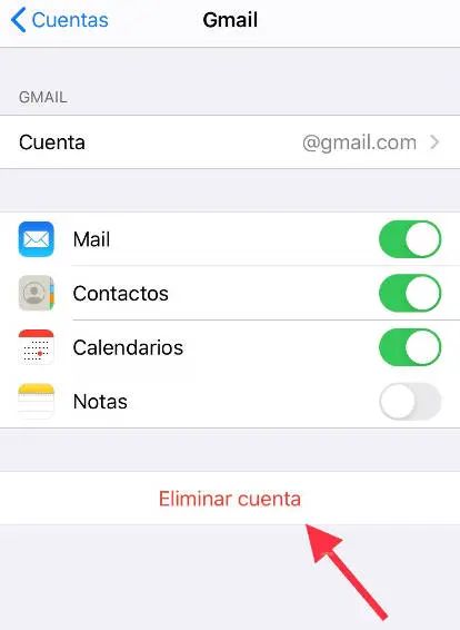 Cómo borrar la cuenta de Google en Apple iPhone 5 1
