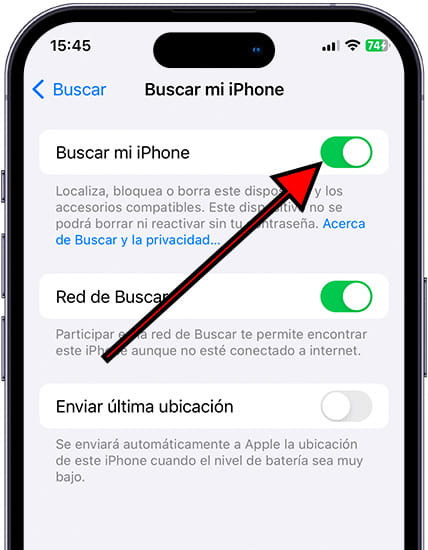 Buscar mi iPhone 16 Pro Max