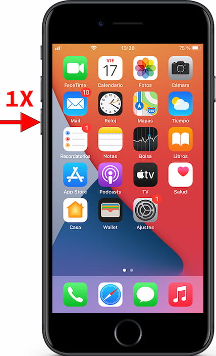 Segundo paso forzar reinicio iPhone 6s Plus