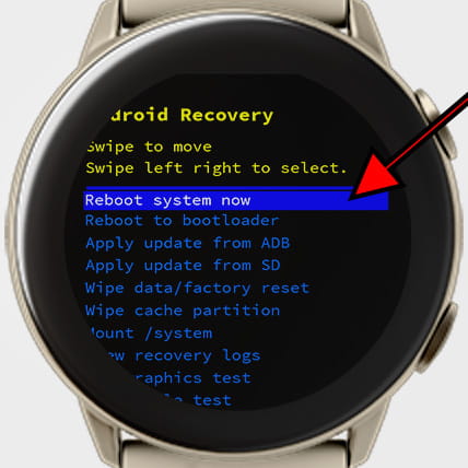 Reiniciar WearOS desde Android Recovery