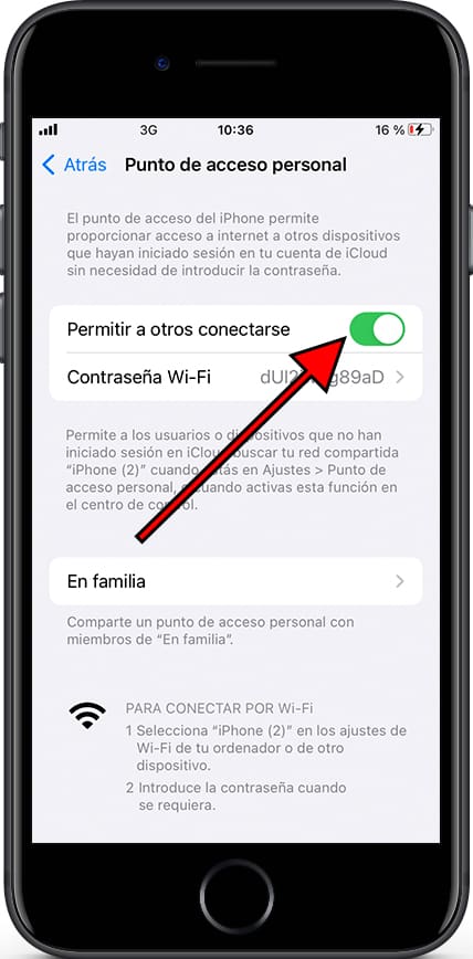 Permitir a otros conectarse
