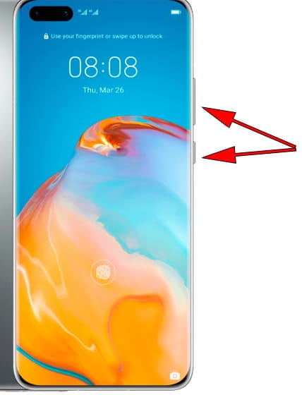 Captura de pantalla en Huawei P40 Pro