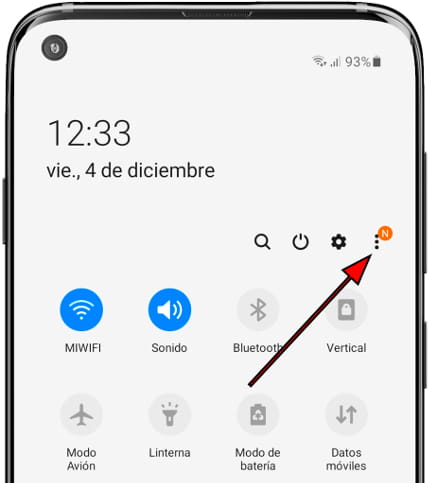 Icono editar panel rápido Galaxy Q T589R