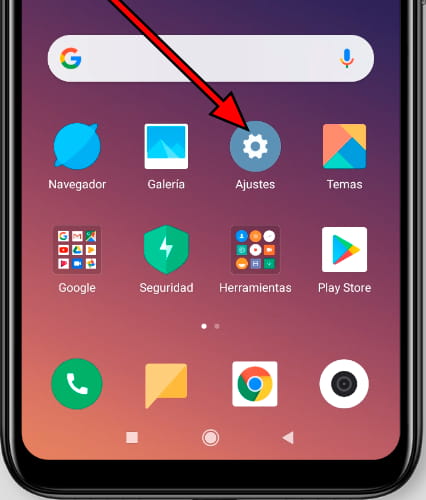 Icono configuración Android