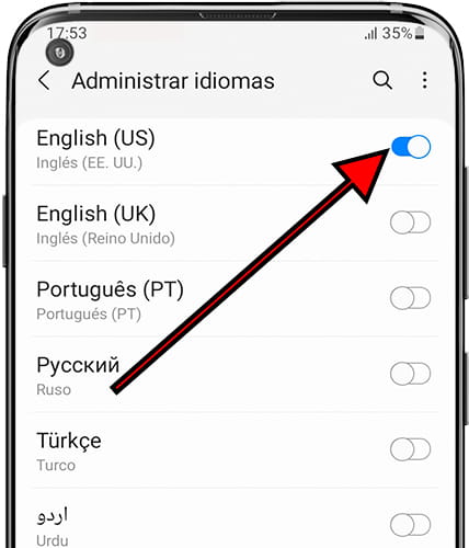Añadir idioma de teclado Samsung