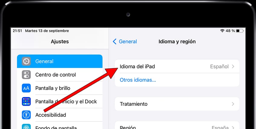 Idioma del iPhone iOS