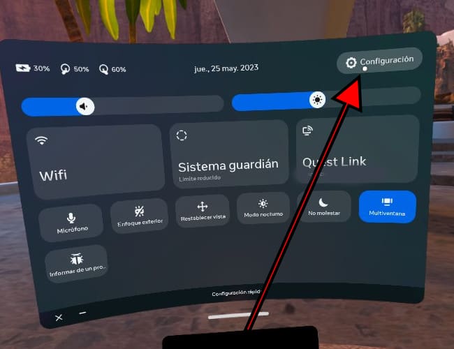Configuración rápida Oculus