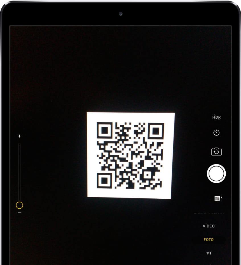 Capturar código QR iPad Pro