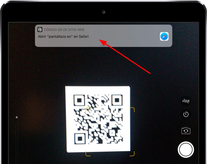 Abrir código QR iPad Pro