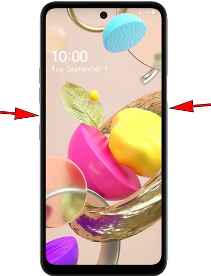 Captura de pantalla en LG K42