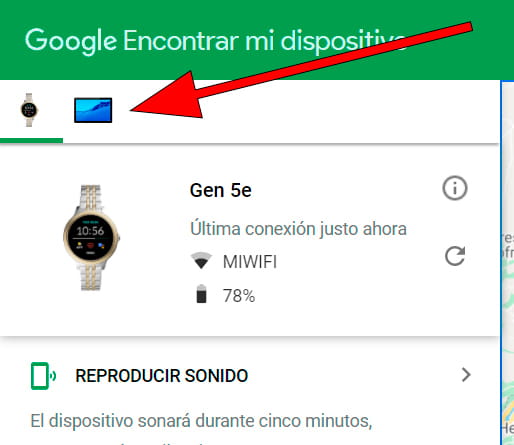 Cambiar dispositivo en Google