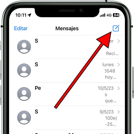 Redactar mensajes iOS