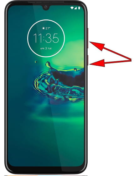 Captura de pantalla en Motorola Moto G8 Plus