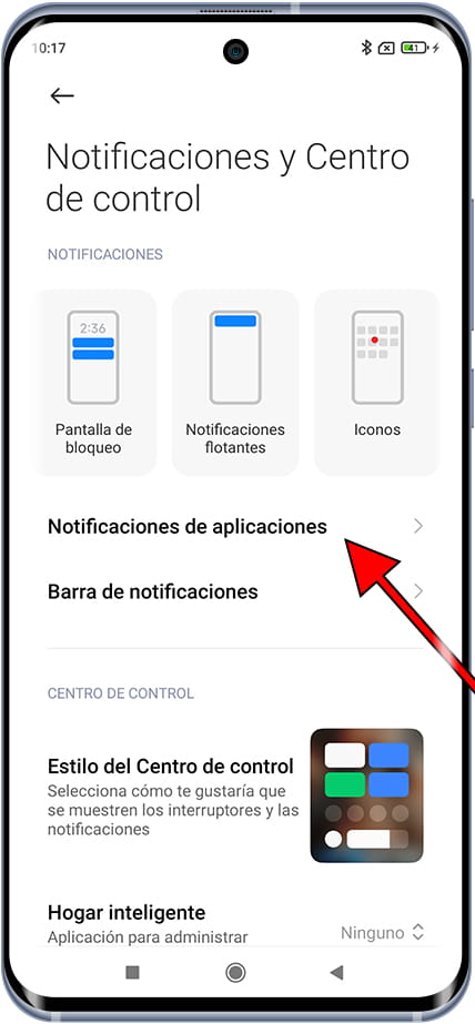 Notificaciones de aplicaciones Xiaomi