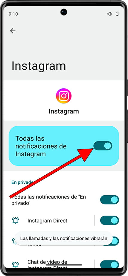 Todas las notificaciones aplicación Android