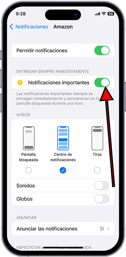 Notificaciones importantes iOS