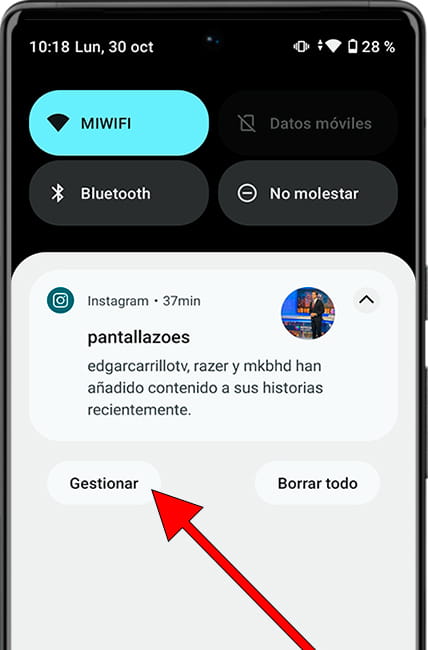 Gestionar notificaciones Android