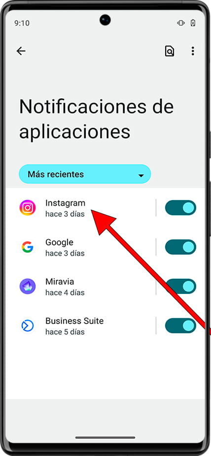 Notificaciones de aplicación Android