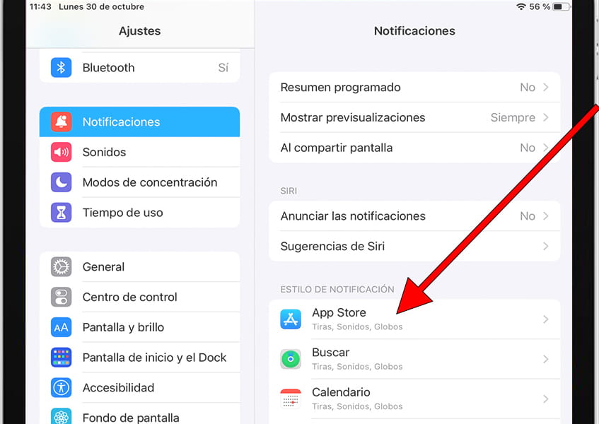 Gestionar notificaciones de aplicación iOS