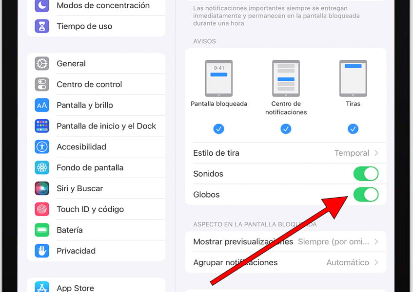 Permitir notificaciones iOS