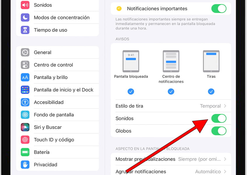 Permitir notificaciones iOS