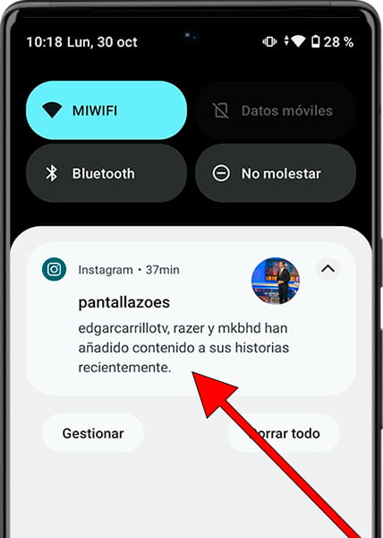 Gestionar notificaciones de aplicación Android