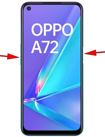 Captura de pantalla en Oppo A72