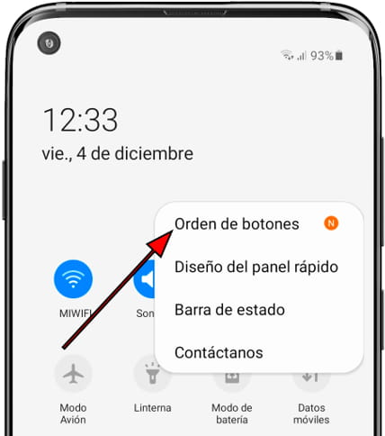 Editar panel rápido Galaxy Q T589R