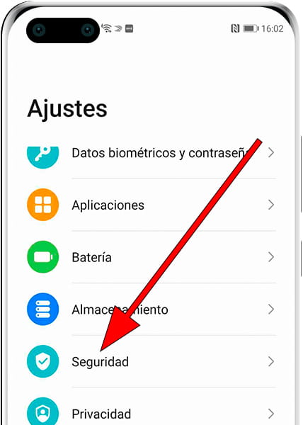 Ajustes seguridad Android