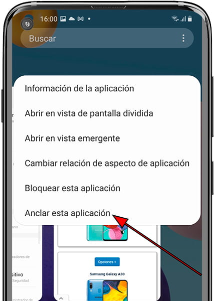 Ajustes app Samsung
