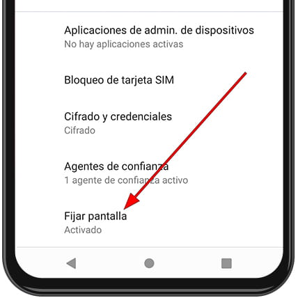 Fijar pantalla Android