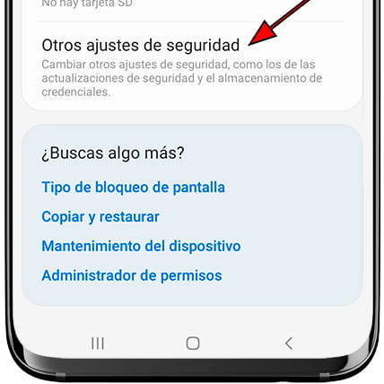 Menú avanzado Samsung