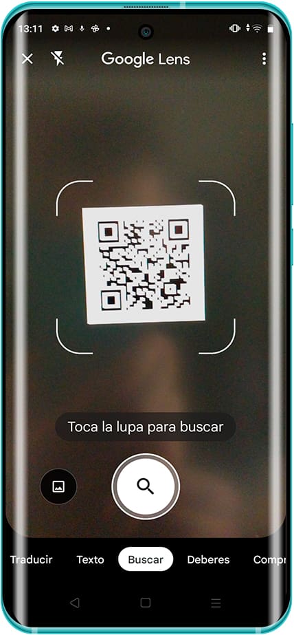 Enfocar código QR Google Lens