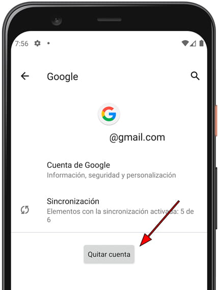Quitar cuenta Android