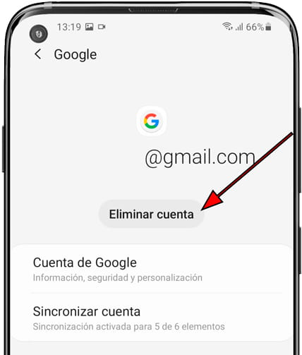 Quitar cuenta Samsung