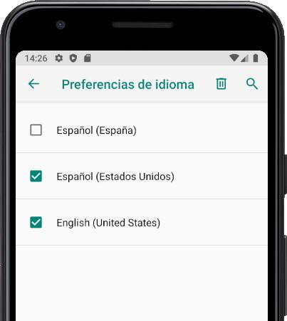 Eliminar idiomas Samsung