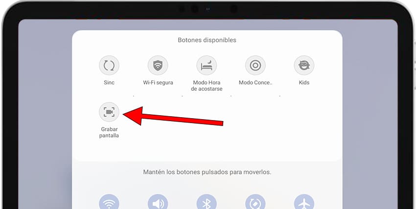 Icono grabar pantalla Galaxy Tab S10 Ultra