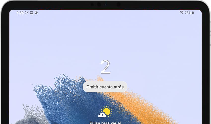 Cuentra atrás grabar pantalla Galaxy Tab S10 Ultra