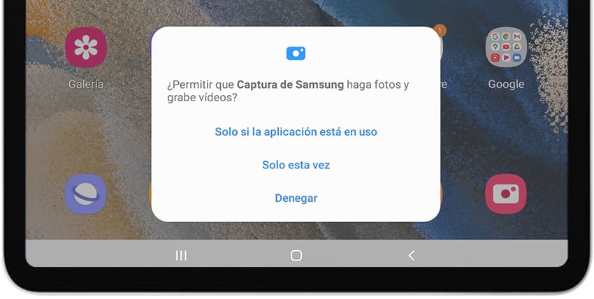 Mensaje grabar pantalla Galaxy Tab S10 Ultra