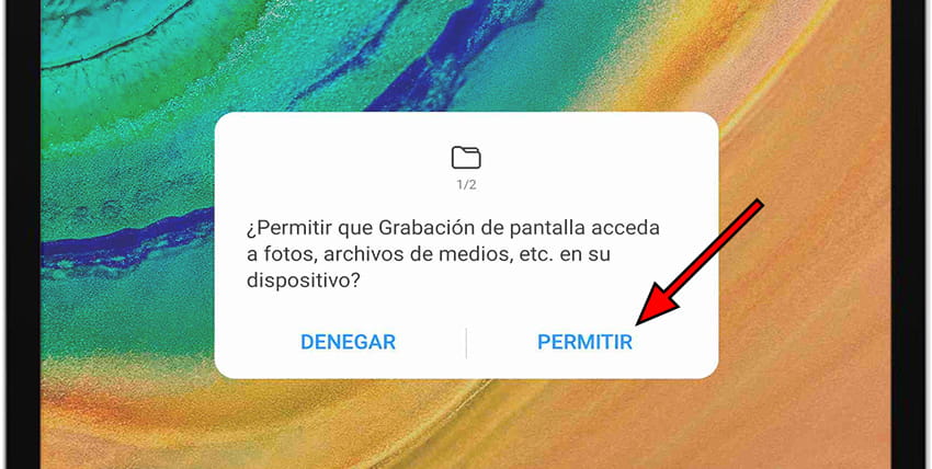Mensaje grabar pantalla MediaPad 10 Link+