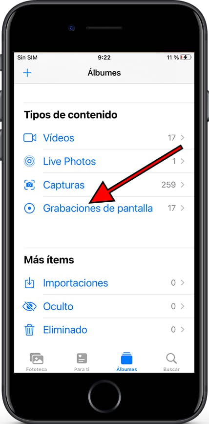 Tipos de contenido: Grabaciones de pantalla Apple iPhone 7 Plus