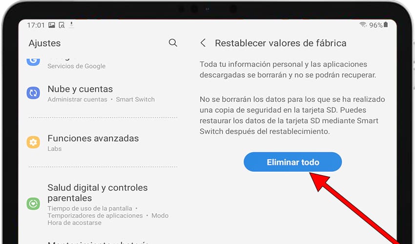 Botón eliminar todo