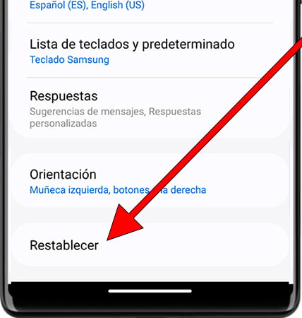 Restablecer Galaxy Watch