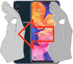 Captura de pantalla en Samsung Galaxy A10e