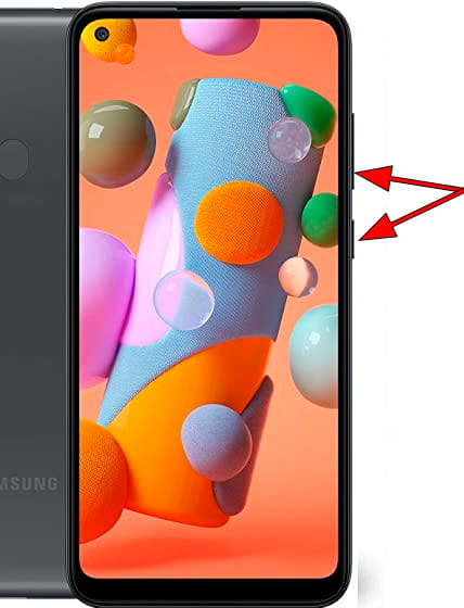 Captura de pantalla en Samsung Galaxy A11