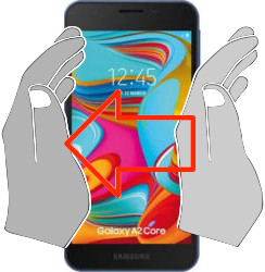 Captura de pantalla en Samsung Galaxy A2 Core