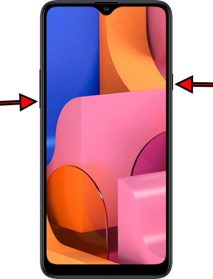 Captura de pantalla en Samsung Galaxy A20s