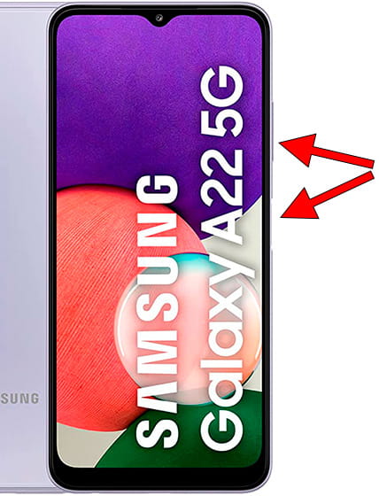 Captura de pantalla en Samsung Galaxy A22 5G